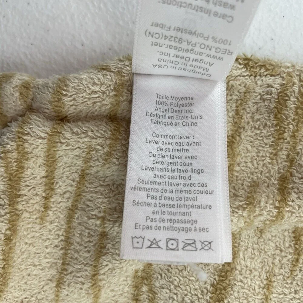 Angel Dear Lovey Baby Security Blanket Plush Beige Tan Tiger Embroidered‎ Face